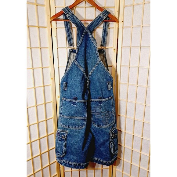 Southpole Vintage Denim Shorts Overalls Size Small Y2K Street Wear - Picture 5 of 12